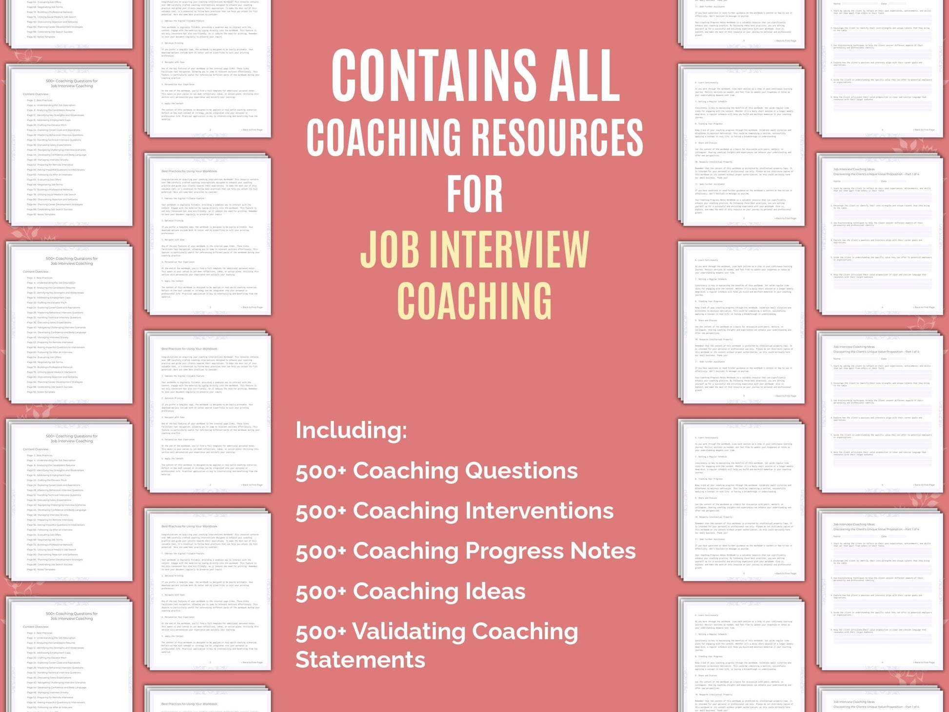 Job Interview Coaching Worksheets