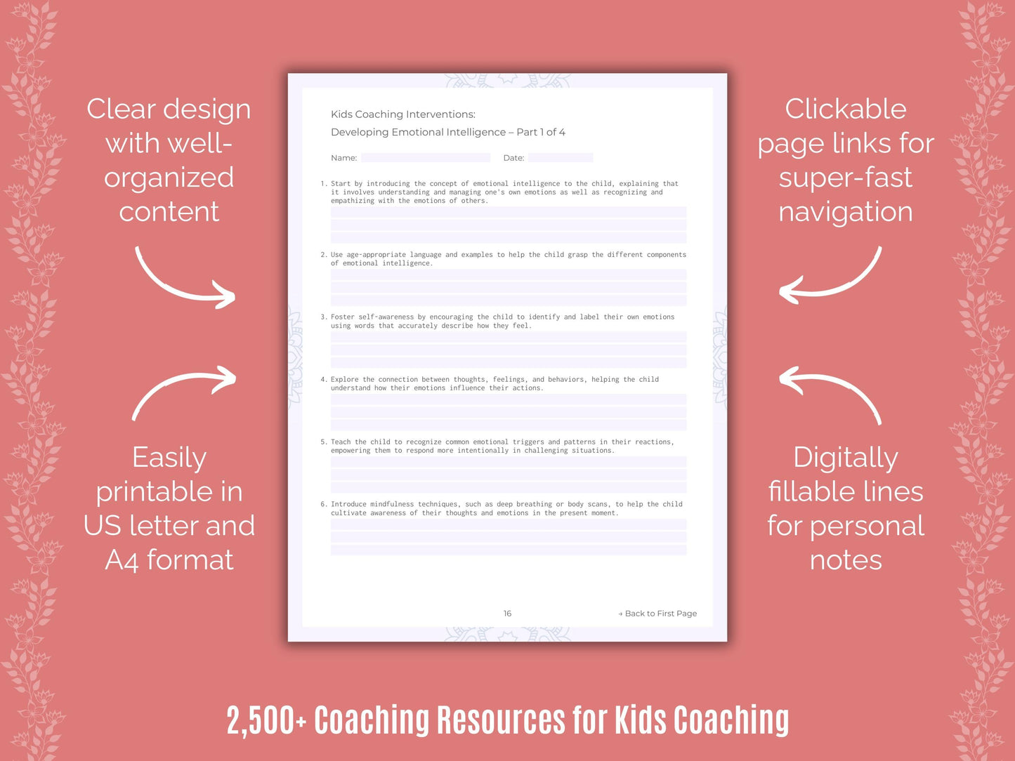 Kids Coaching Cheat Sheets