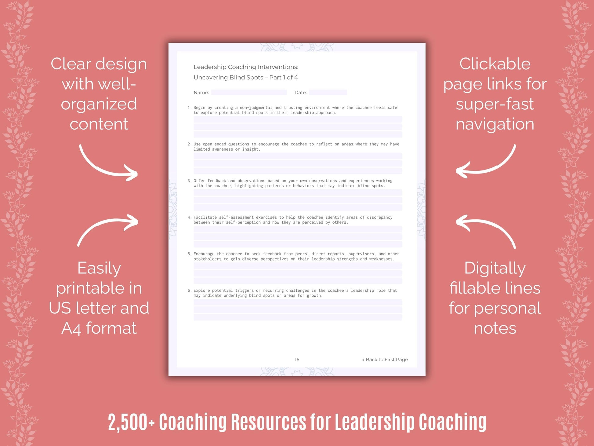 Leadership Coaching Cheat Sheets