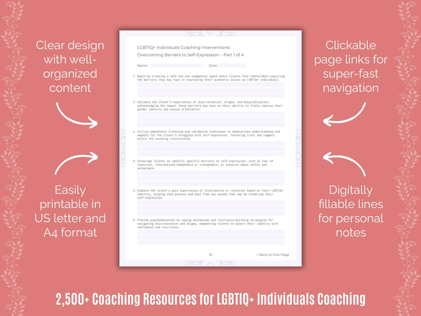 LGBTIQ+ Individuals Coaching Cheat Sheets