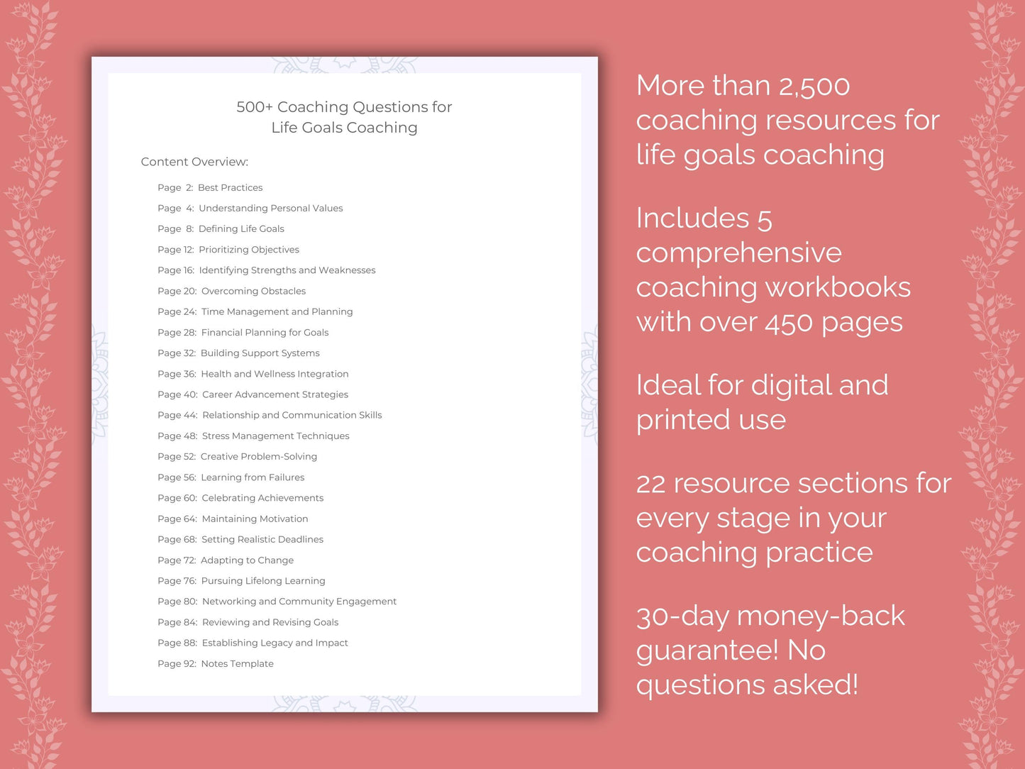 Life Goals Coaching Templates