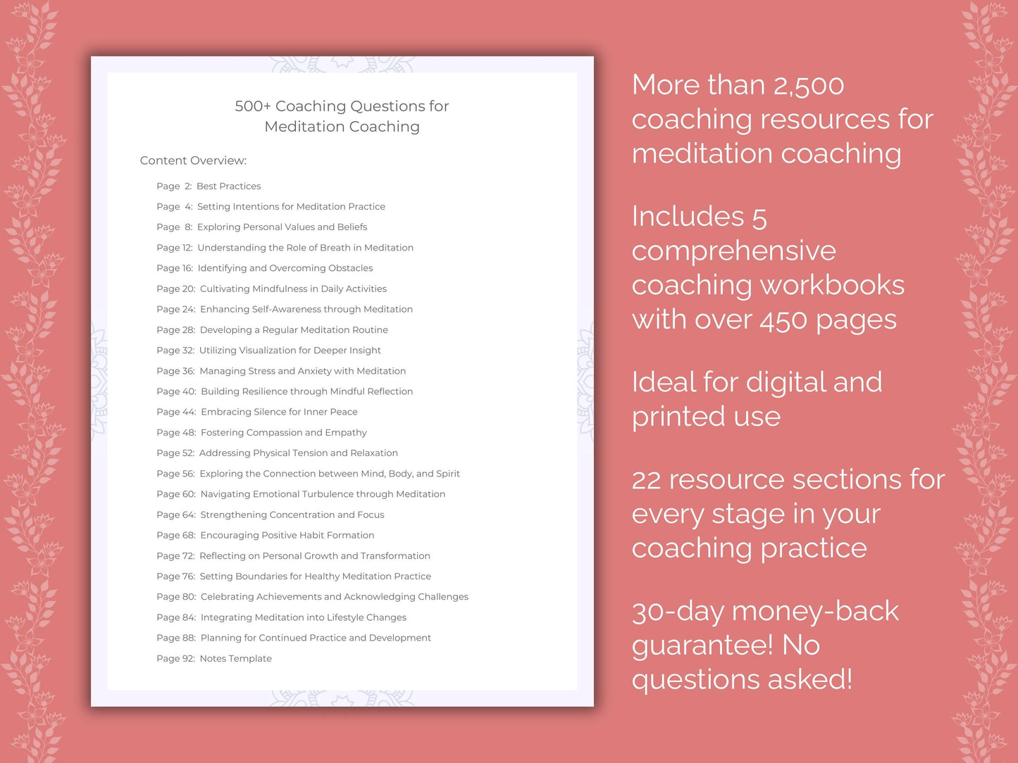 Meditation Coaching Templates