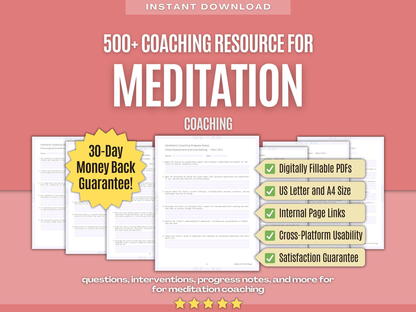 Meditation Coaching Workbooks