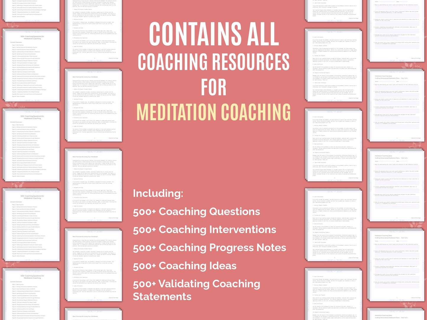 Meditation Coaching Worksheets