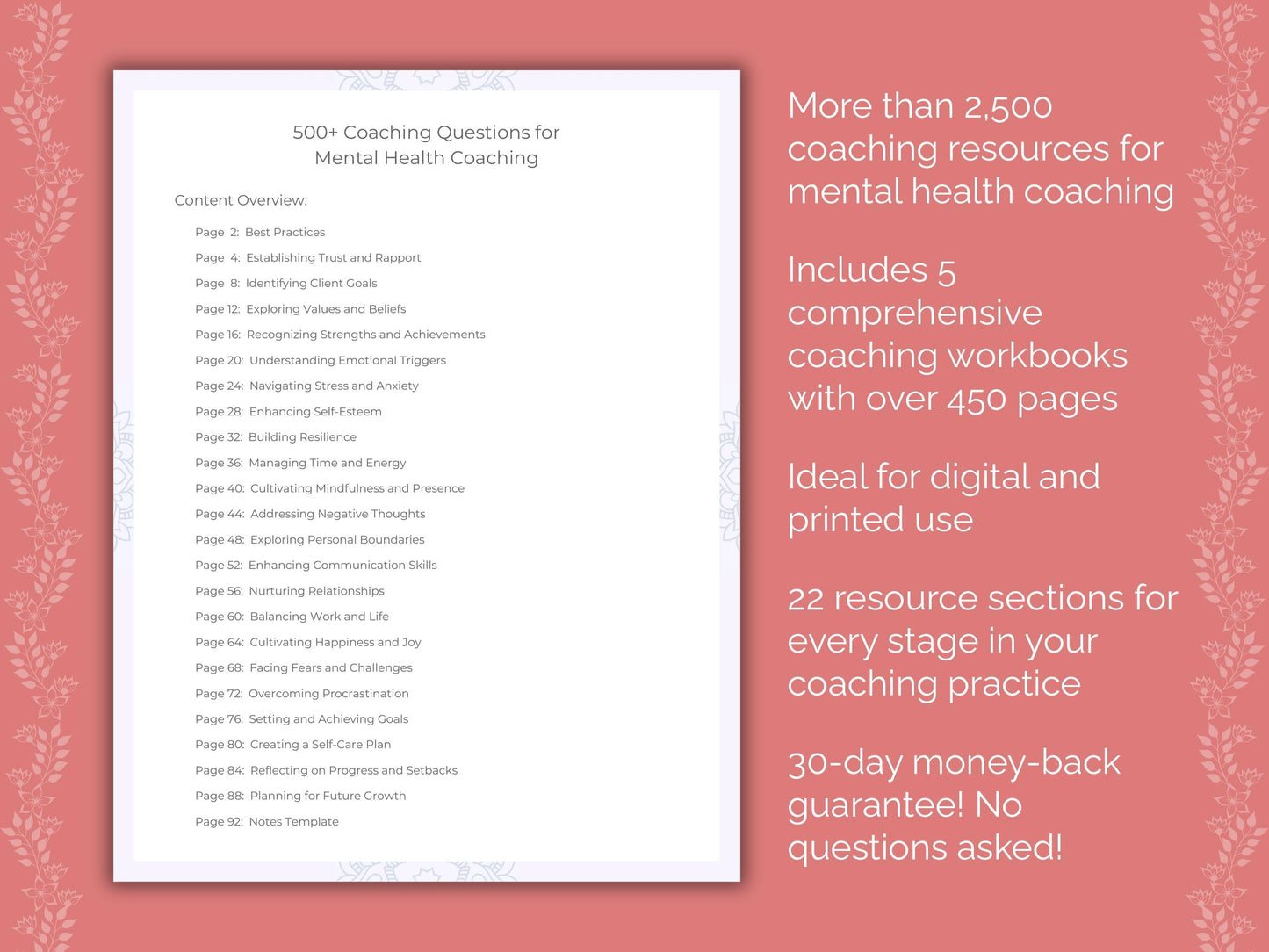 Mental Health Coaching Templates