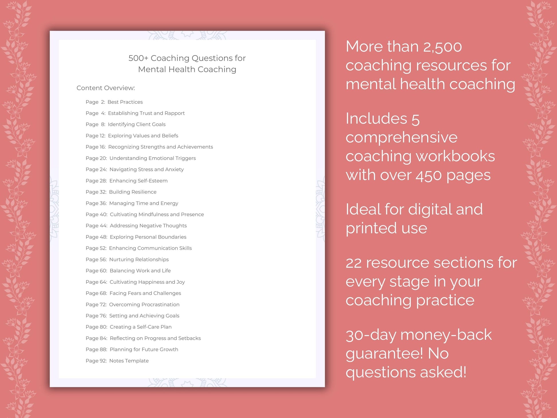 Mental Health Coaching Templates