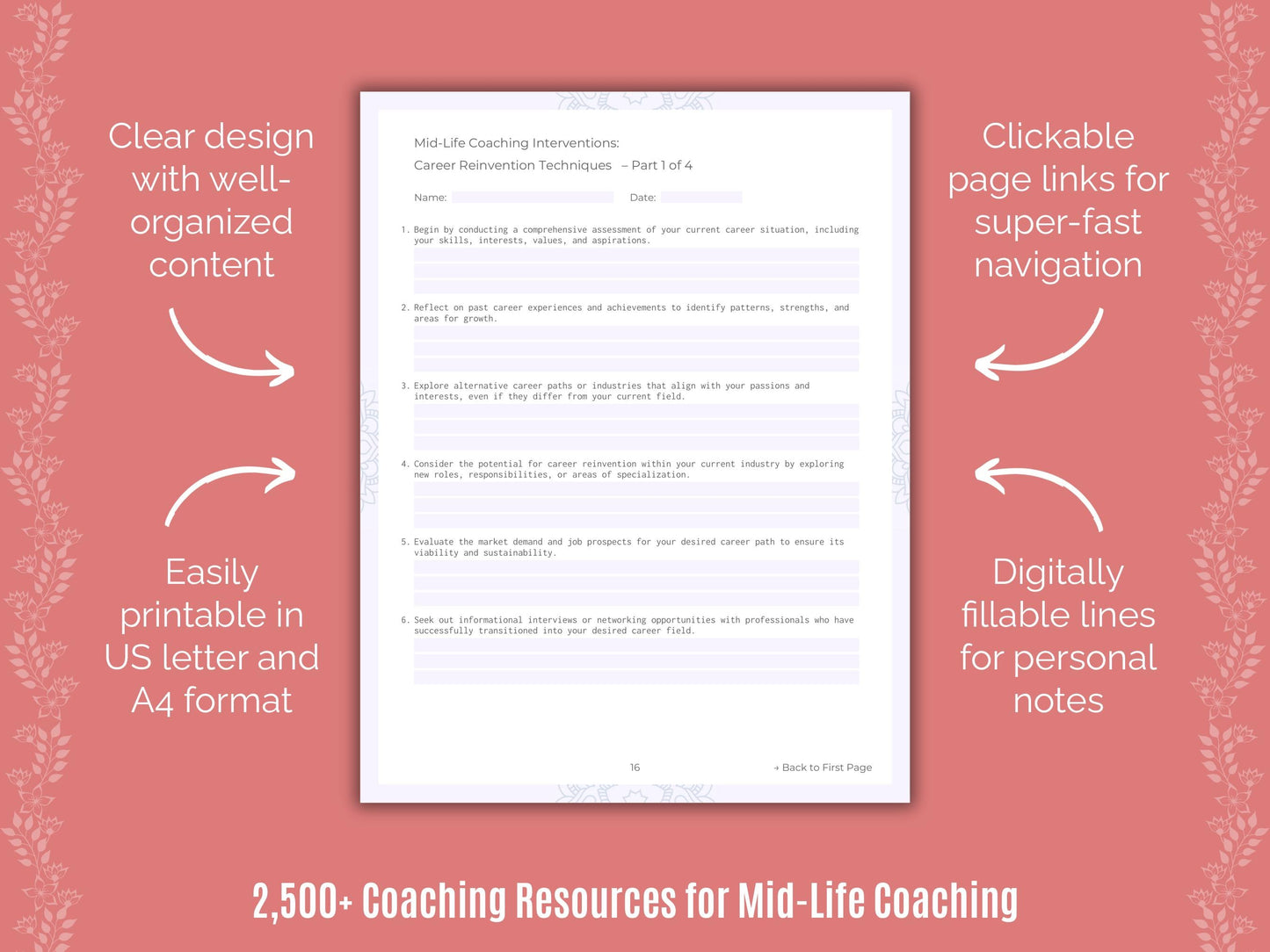 Mid-Life Coaching Cheat Sheets