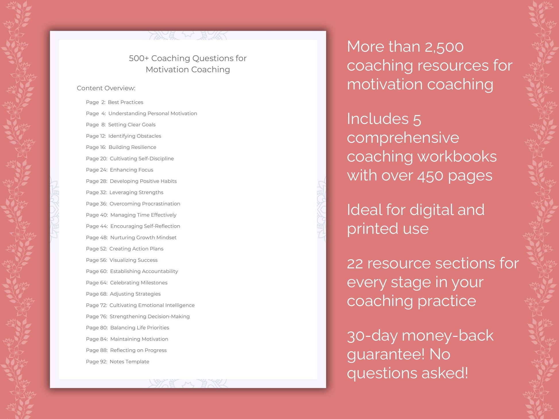 Motivation Coaching Templates