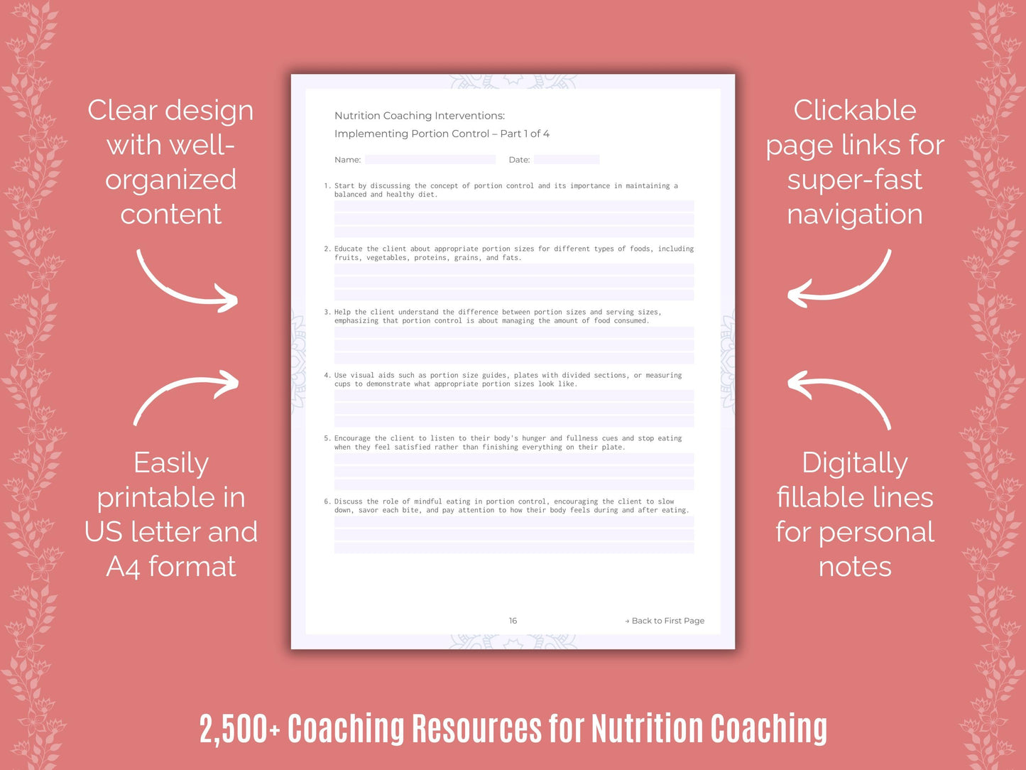 Nutrition Coaching Cheat Sheets