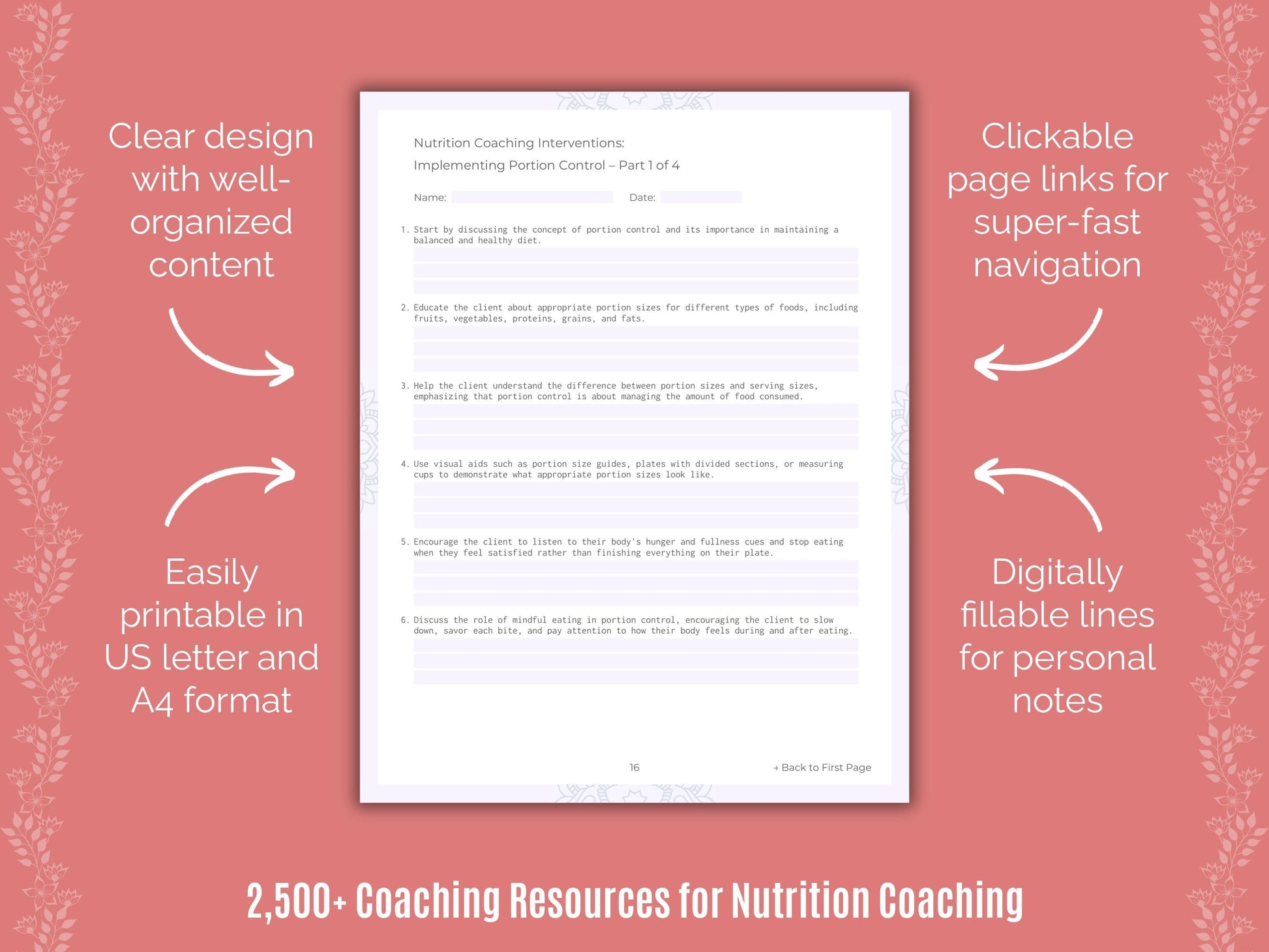 Nutrition Coaching Cheat Sheets