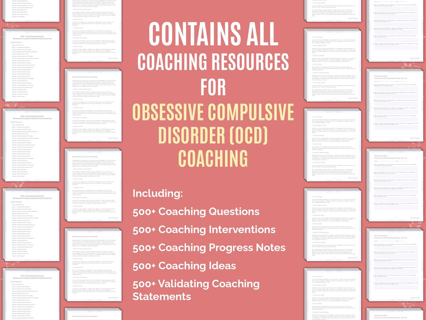 Obsessive Compulsive Disorder (OCD) Coaching Worksheets