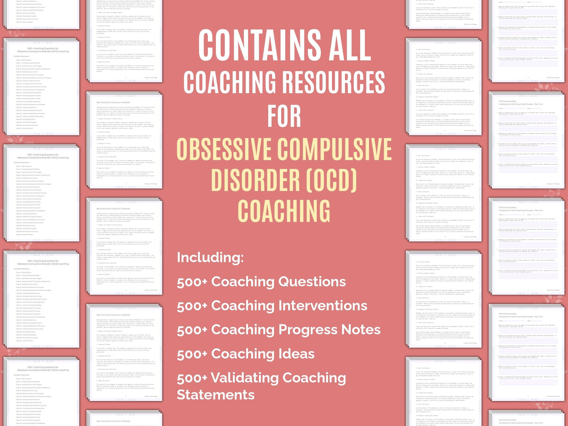 Obsessive Compulsive Disorder (OCD) Coaching Worksheets