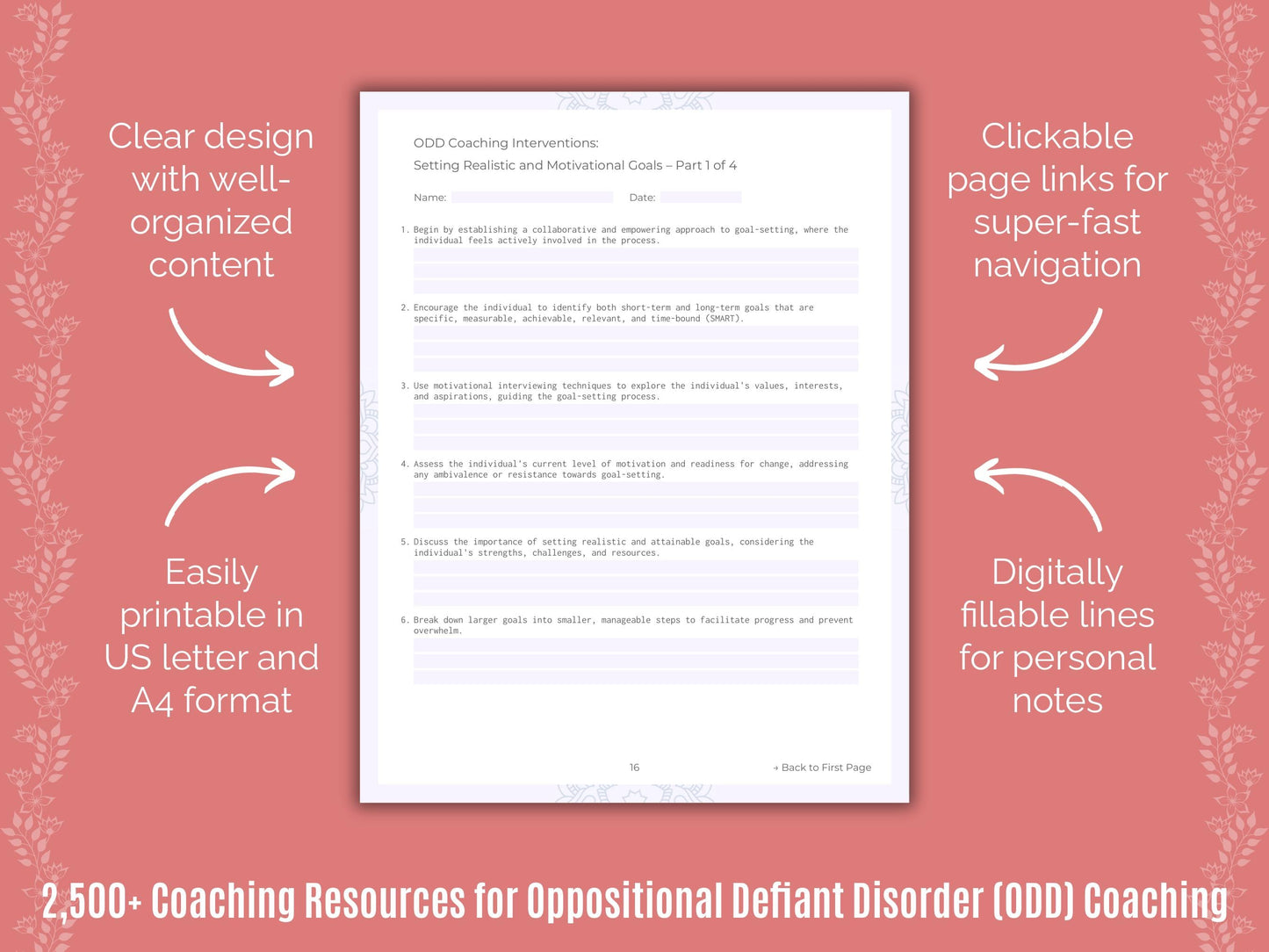 Oppositional Defiant Disorder (ODD) Coaching Cheat Sheets