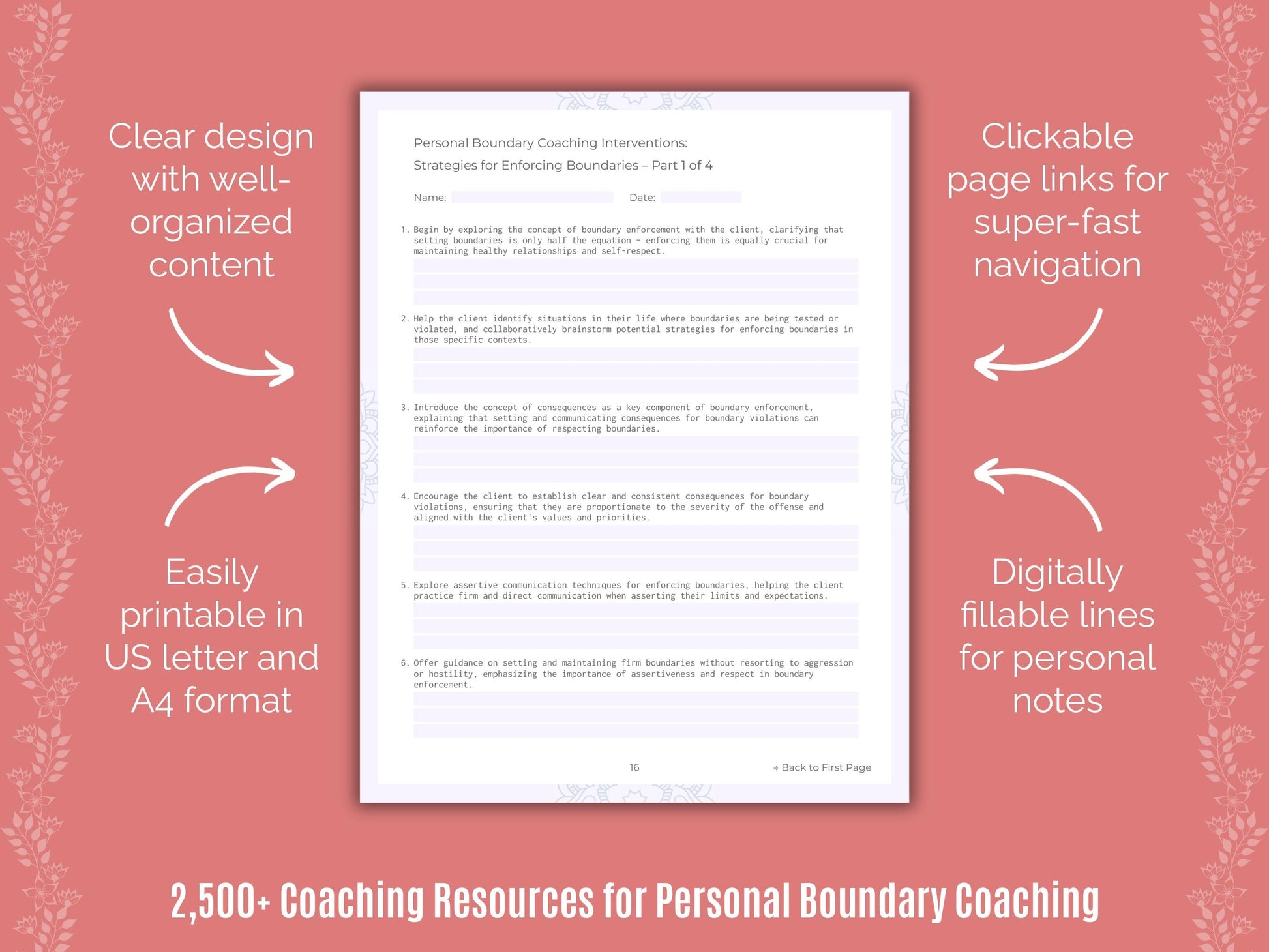 Personal Boundary Coaching Cheat Sheets