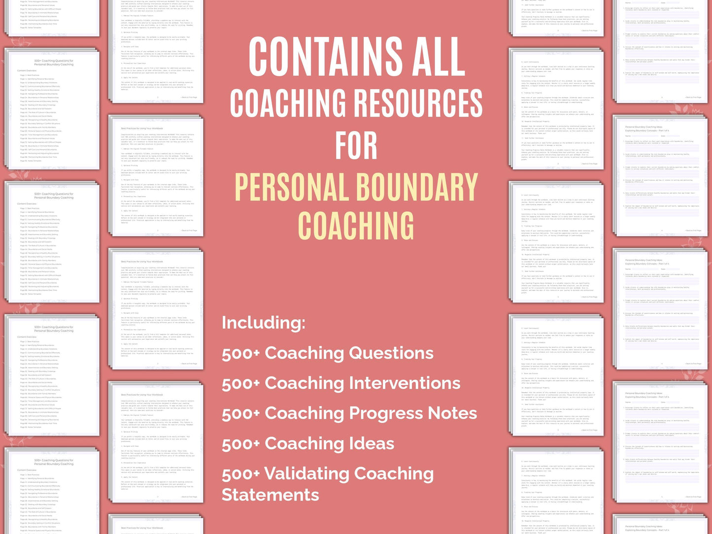 Personal Boundary Coaching Worksheets