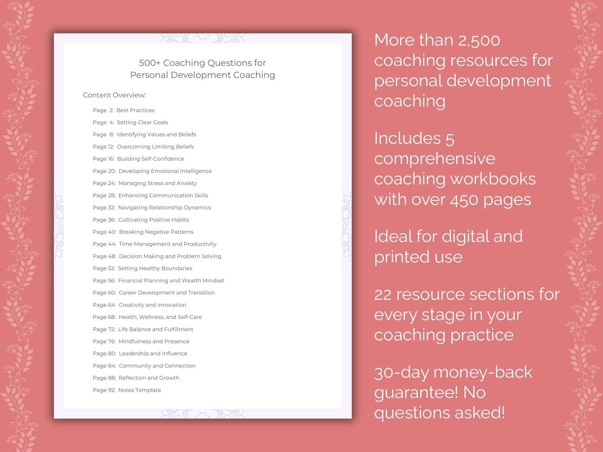 Personal Development Coaching Templates