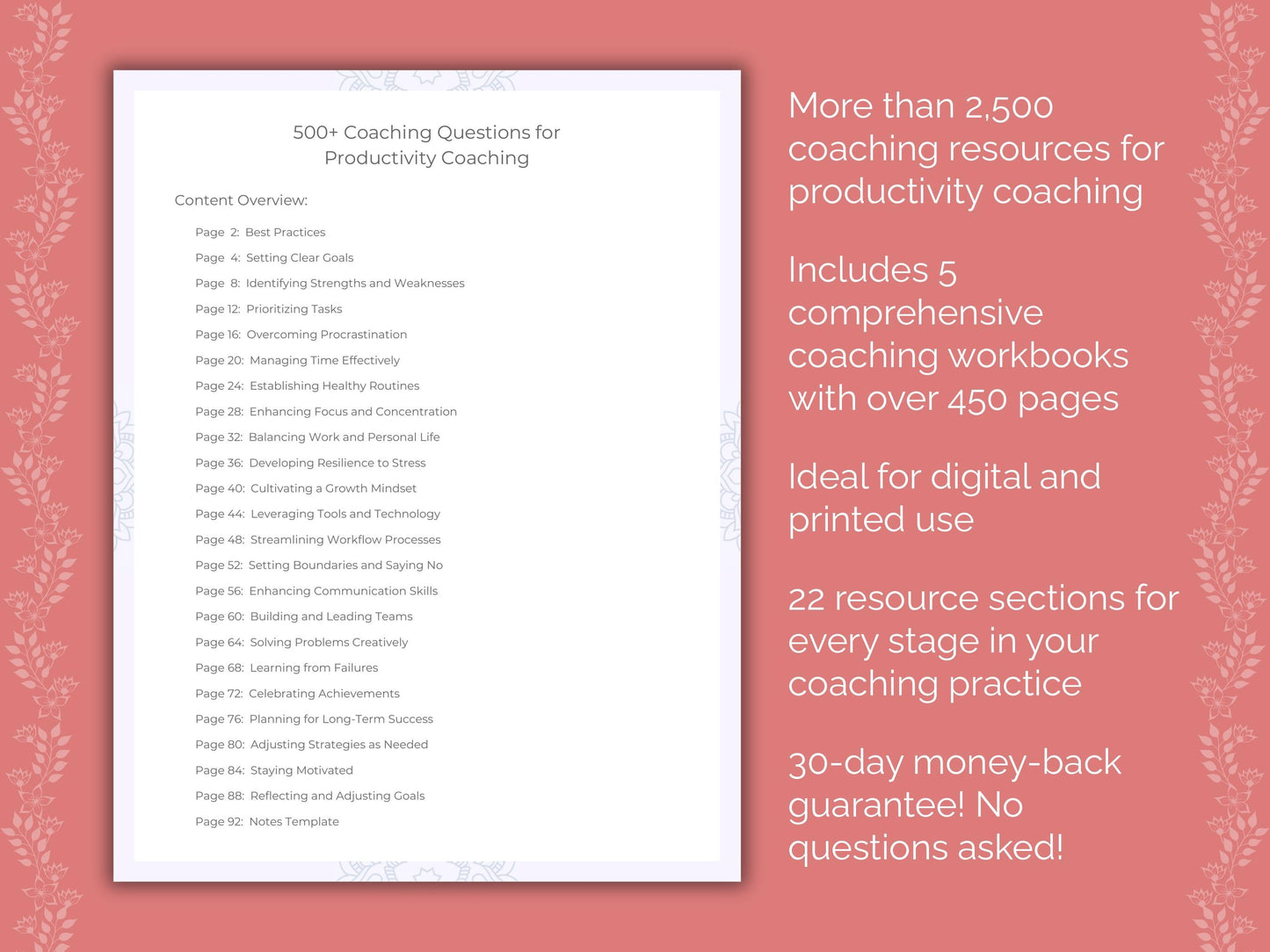 Productivity Coaching Templates