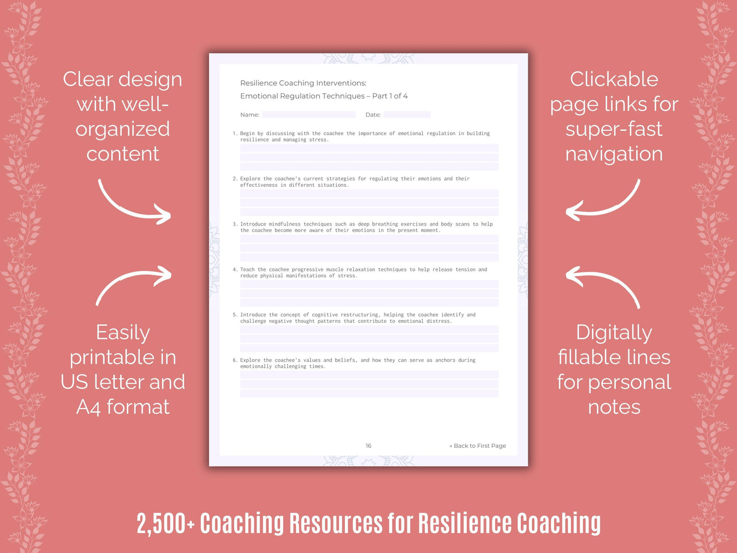 Resilience Coaching Cheat Sheets