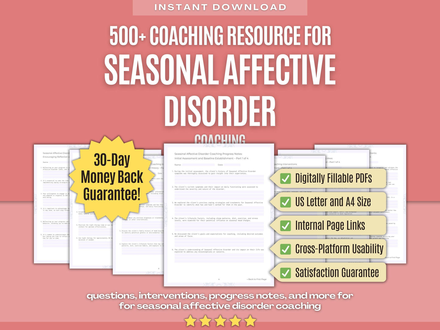 Seasonal Affective Disorder Coaching Workbooks