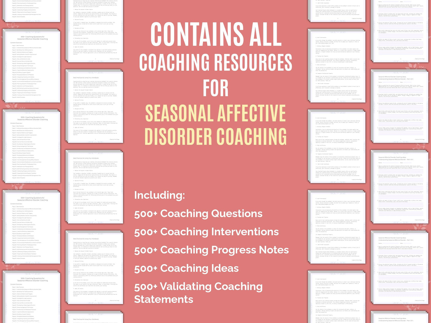 Seasonal Affective Disorder Coaching Worksheets