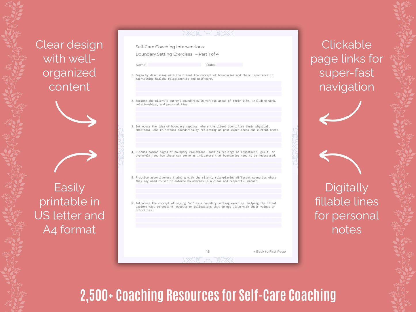 Self-Care Coaching Cheat Sheets