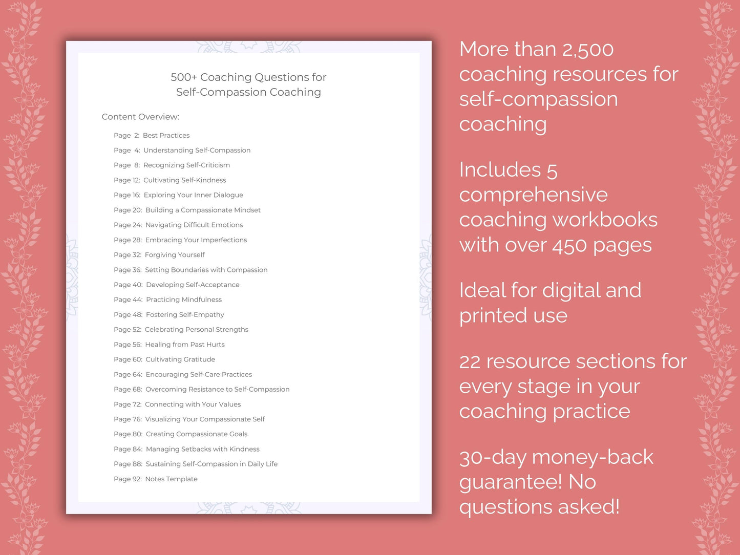 Self-Compassion Coaching Templates