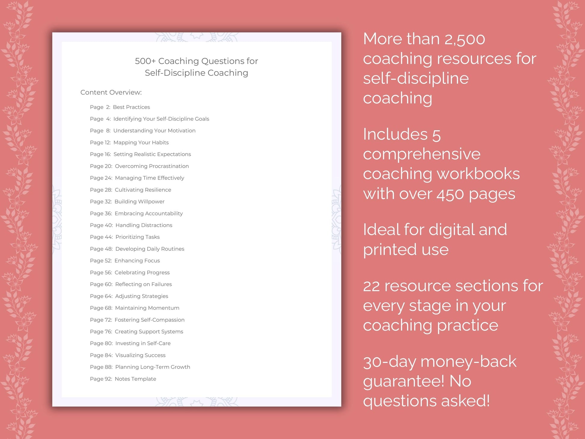 Self-Discipline Coaching Templates