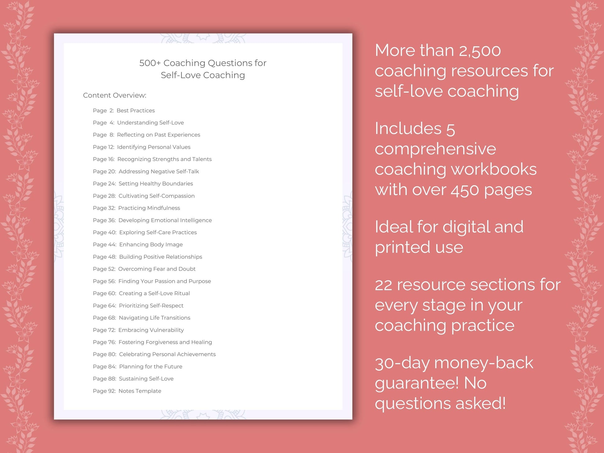 Self-Love Coaching Templates