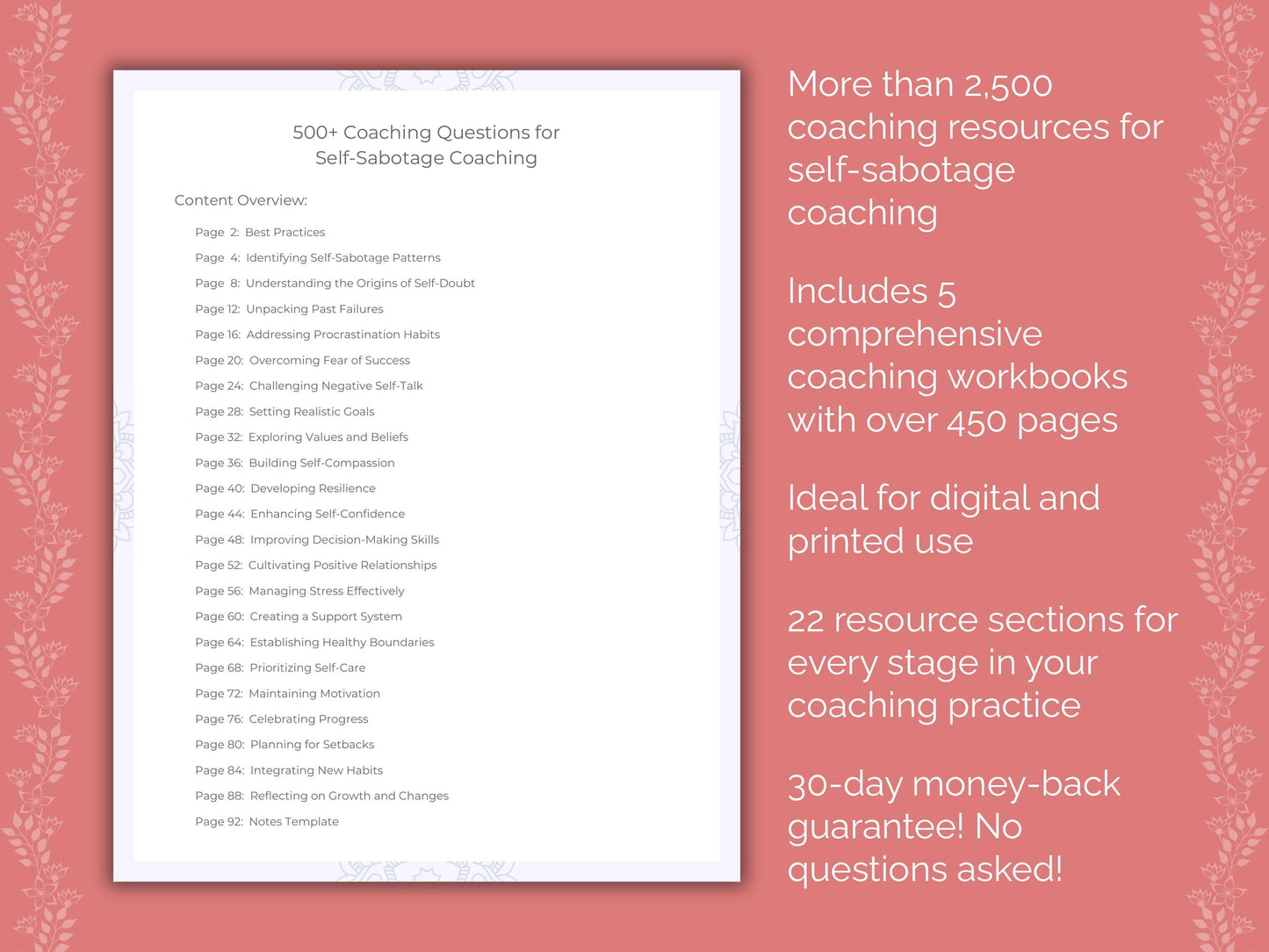 Self-Sabotage Coaching Templates