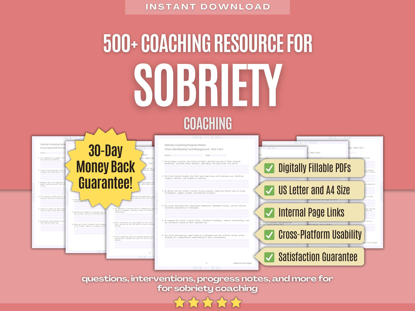 Sobriety Coaching Workbooks