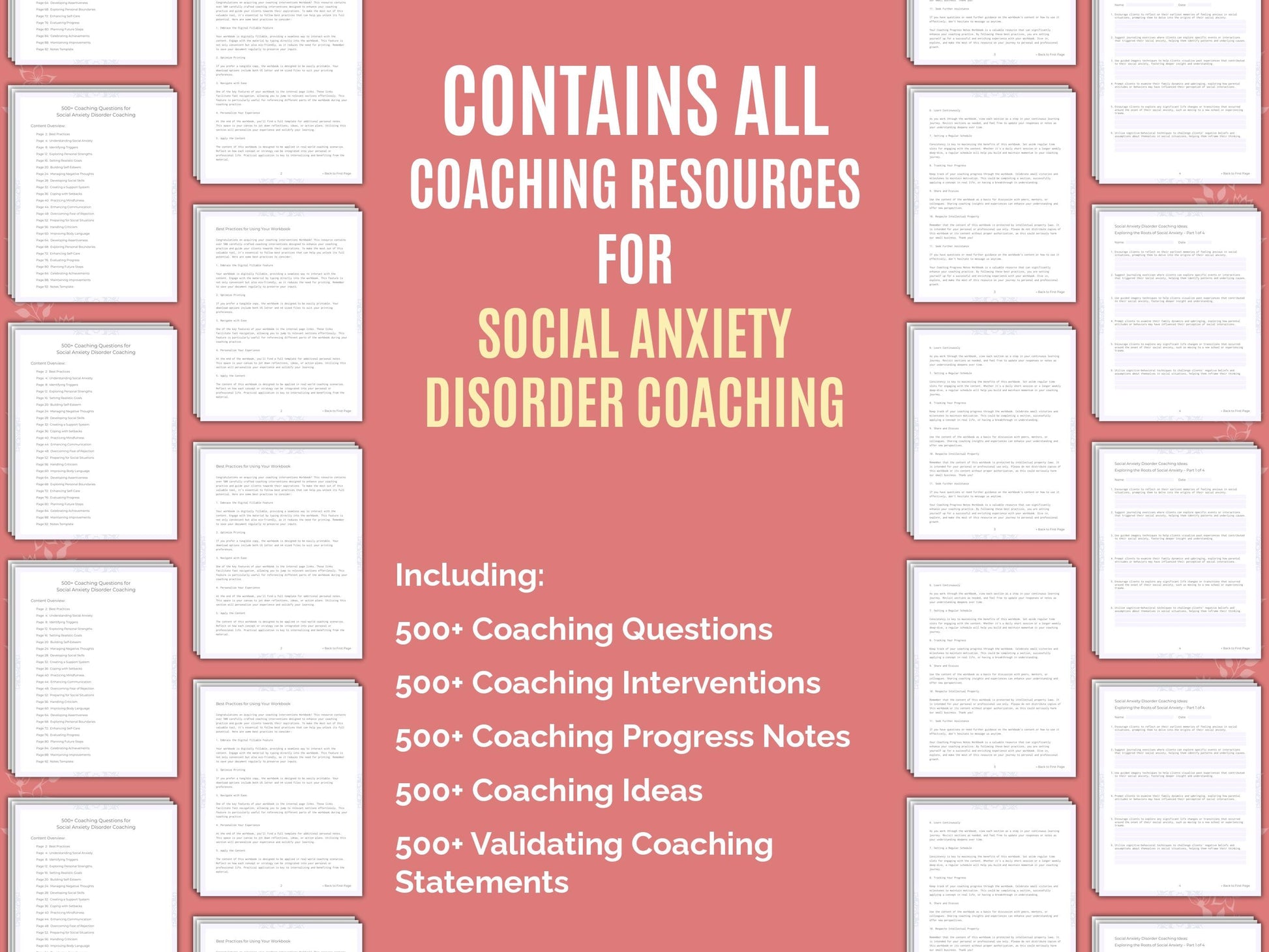 Social Anxiety Disorder Coaching Worksheets