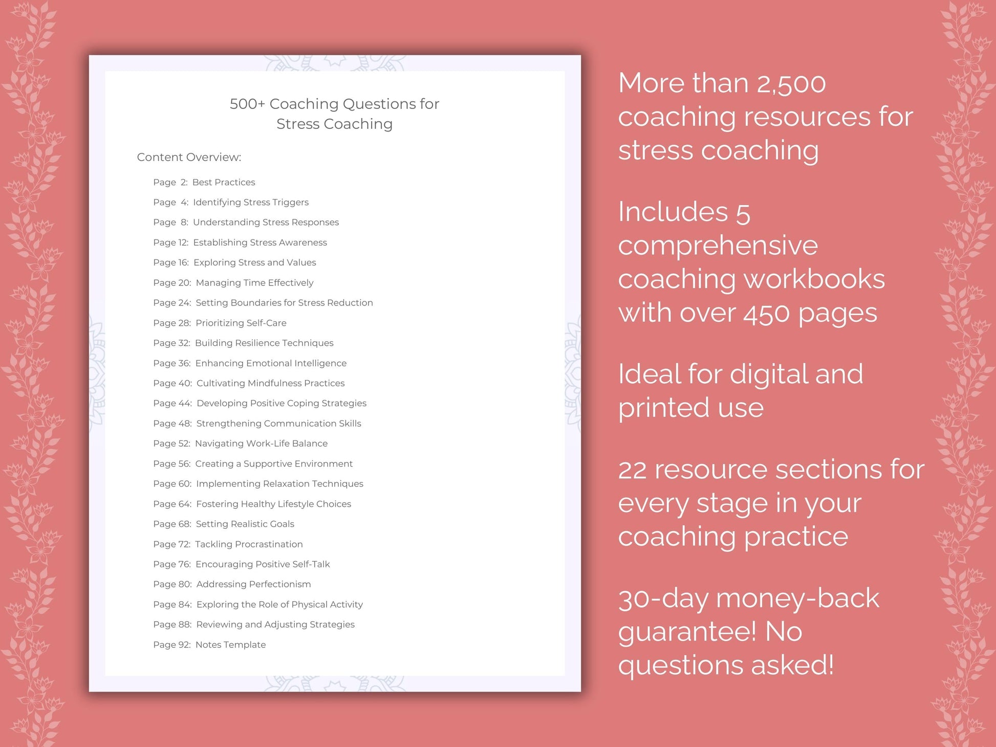 Stress Coaching Templates