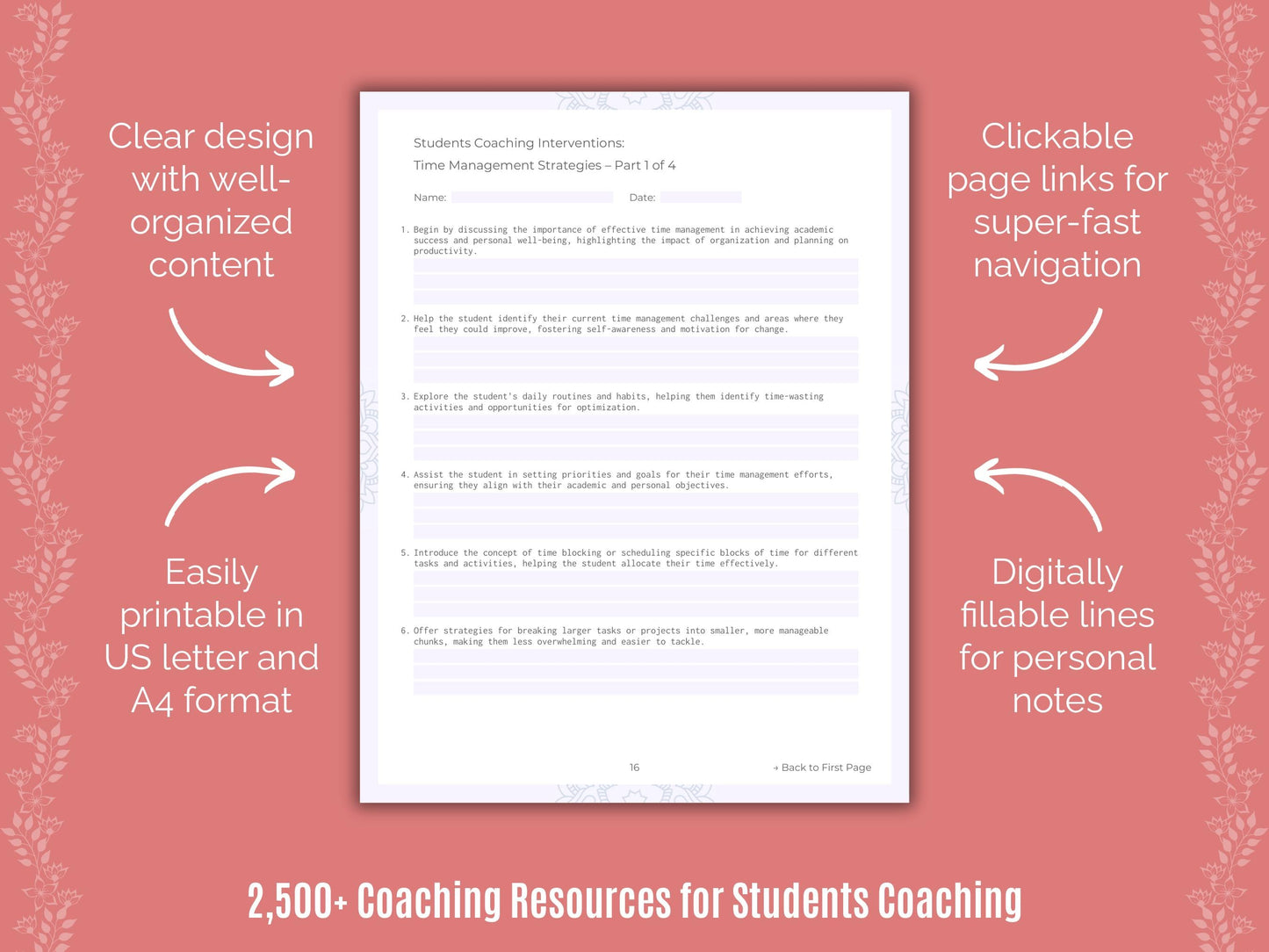 Students Coaching Cheat Sheets