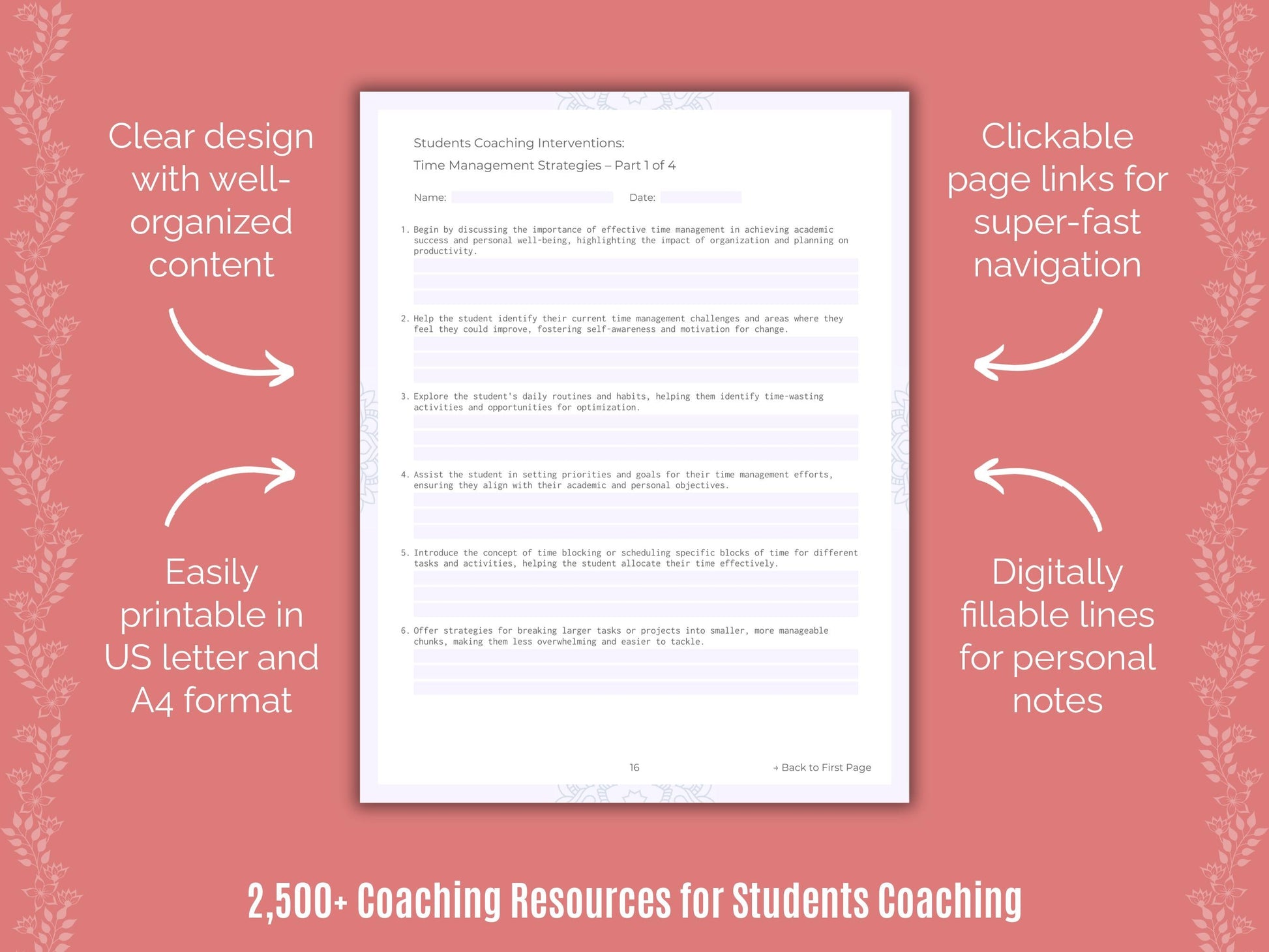 Students Coaching Cheat Sheets