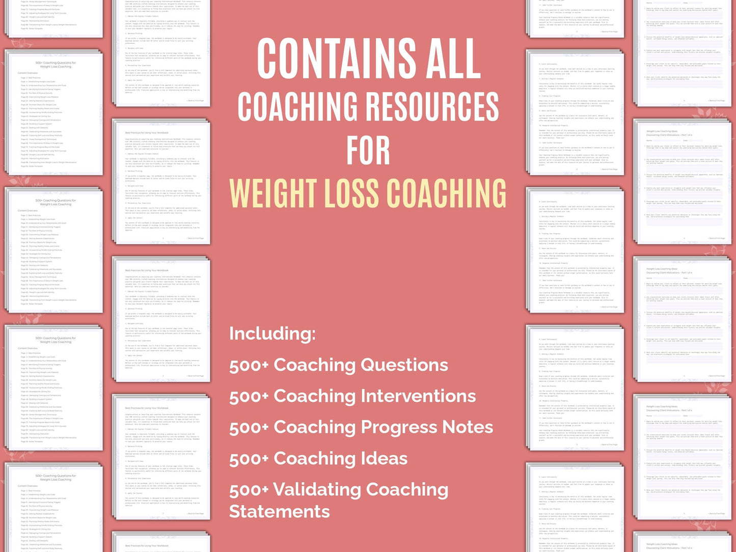 Weight Loss Coaching Worksheets