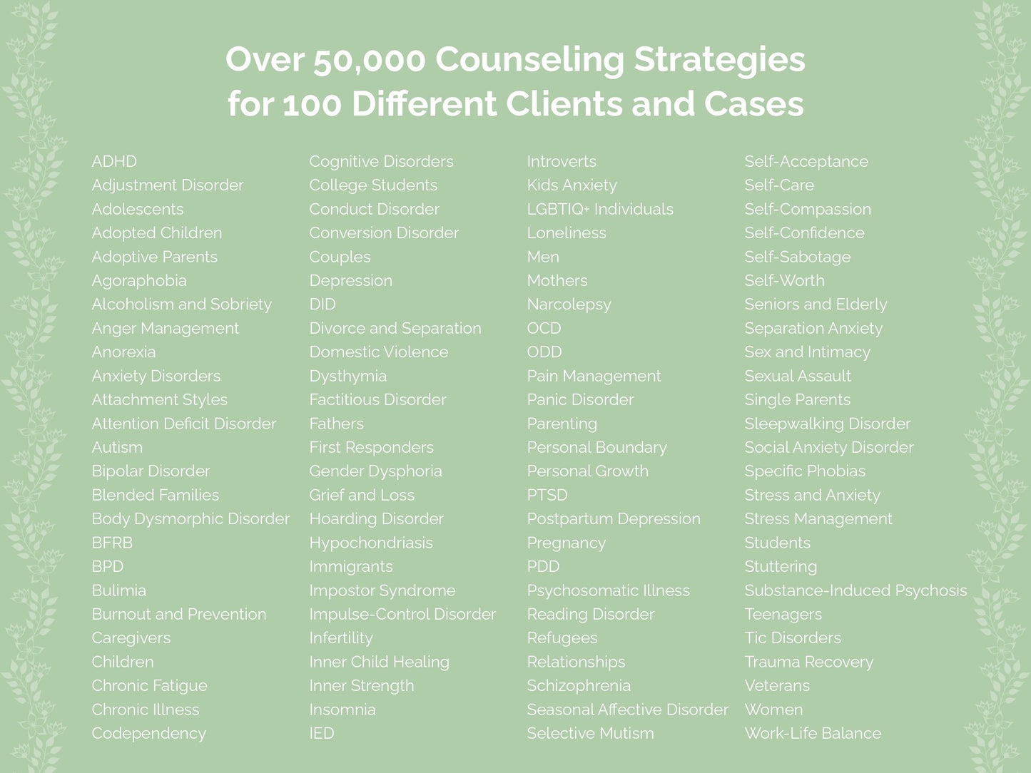 Counseling Strategies Counseling Templates