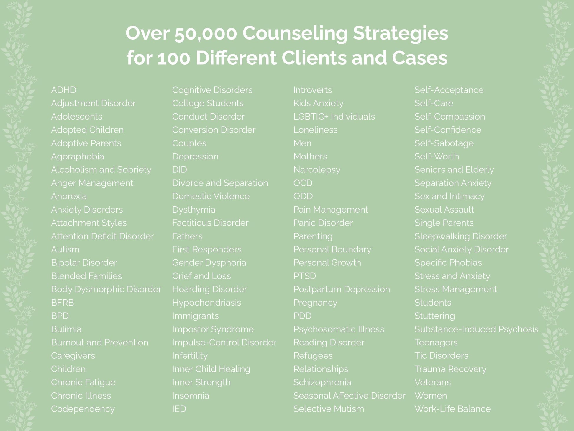 Counseling Strategies Counseling Templates