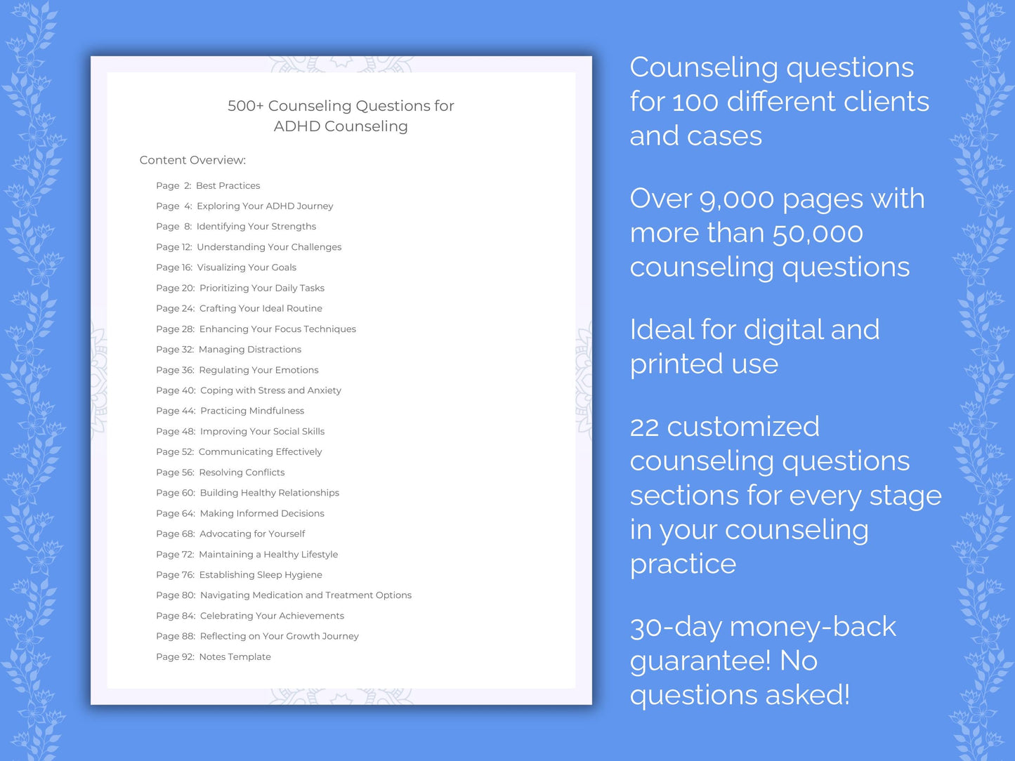 Counseling Questions Counselor Cheat Sheets