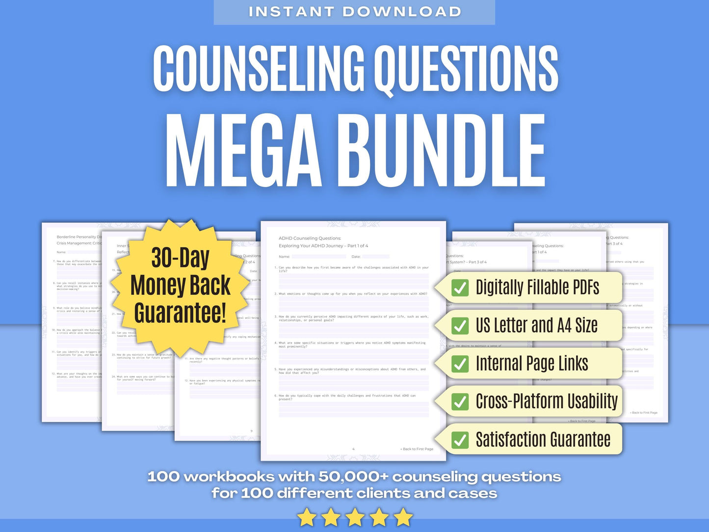 Counseling Questions Psychology Workbooks