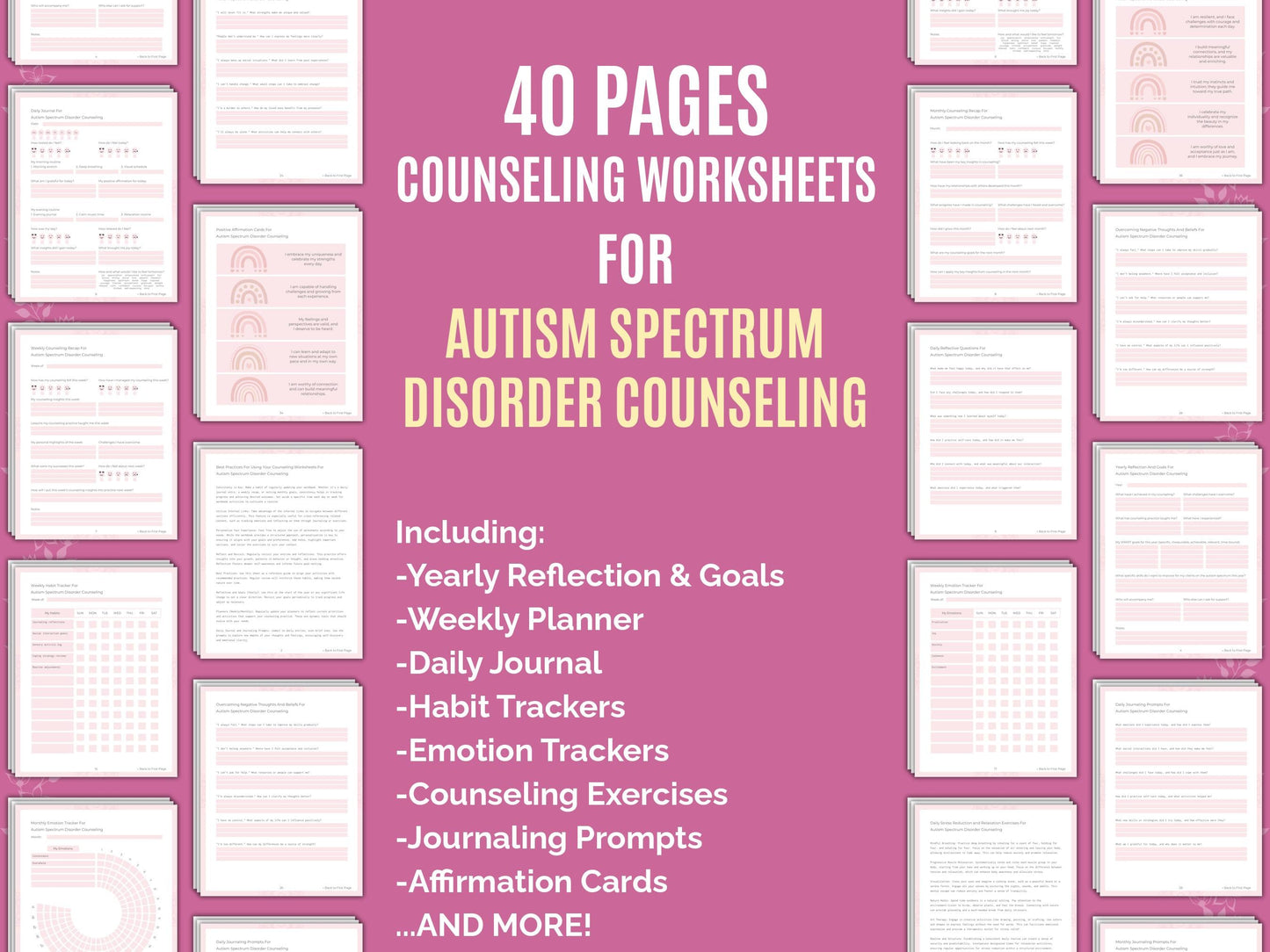 Counseling Therapist Worksheets