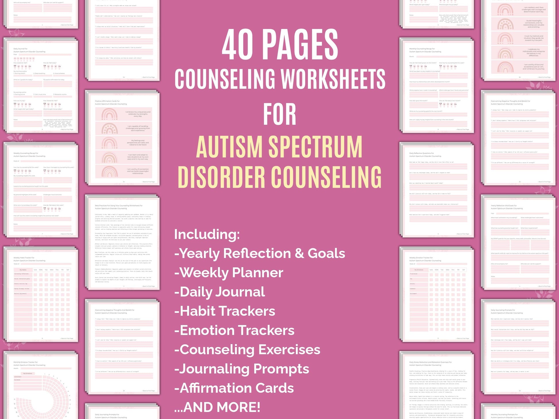 Counseling Therapist Worksheets