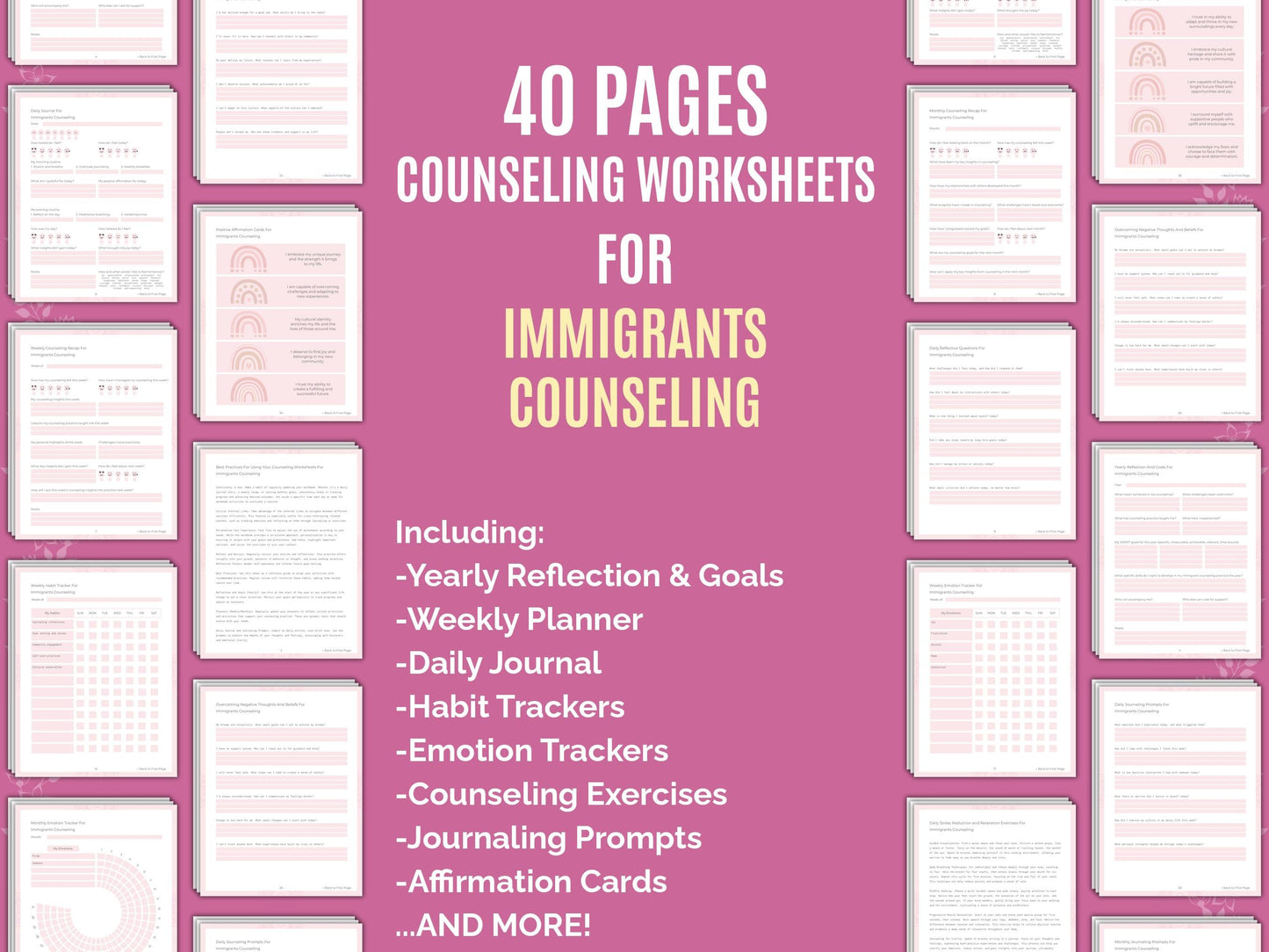 Counseling Therapist Worksheets