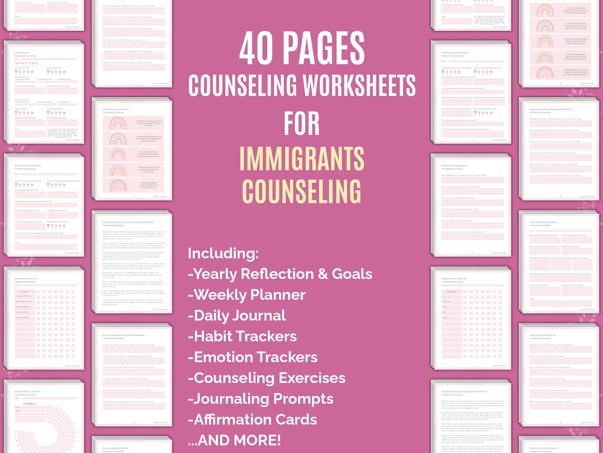 Counseling Therapist Worksheets