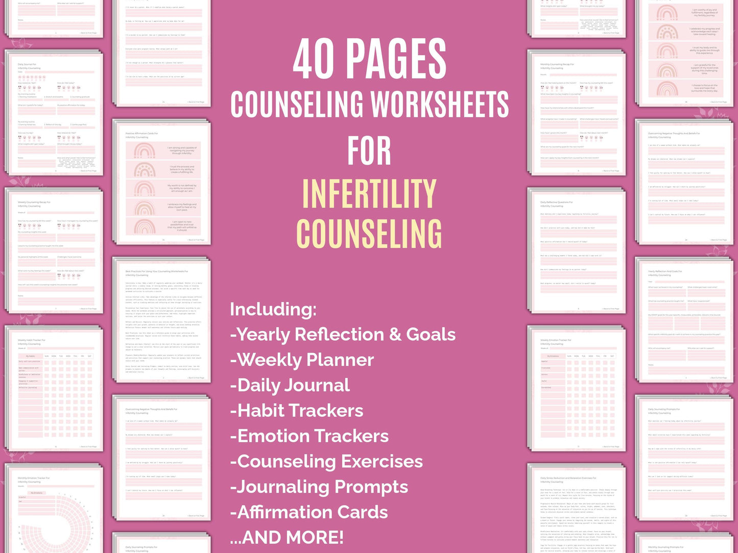 Counseling Therapist Worksheets
