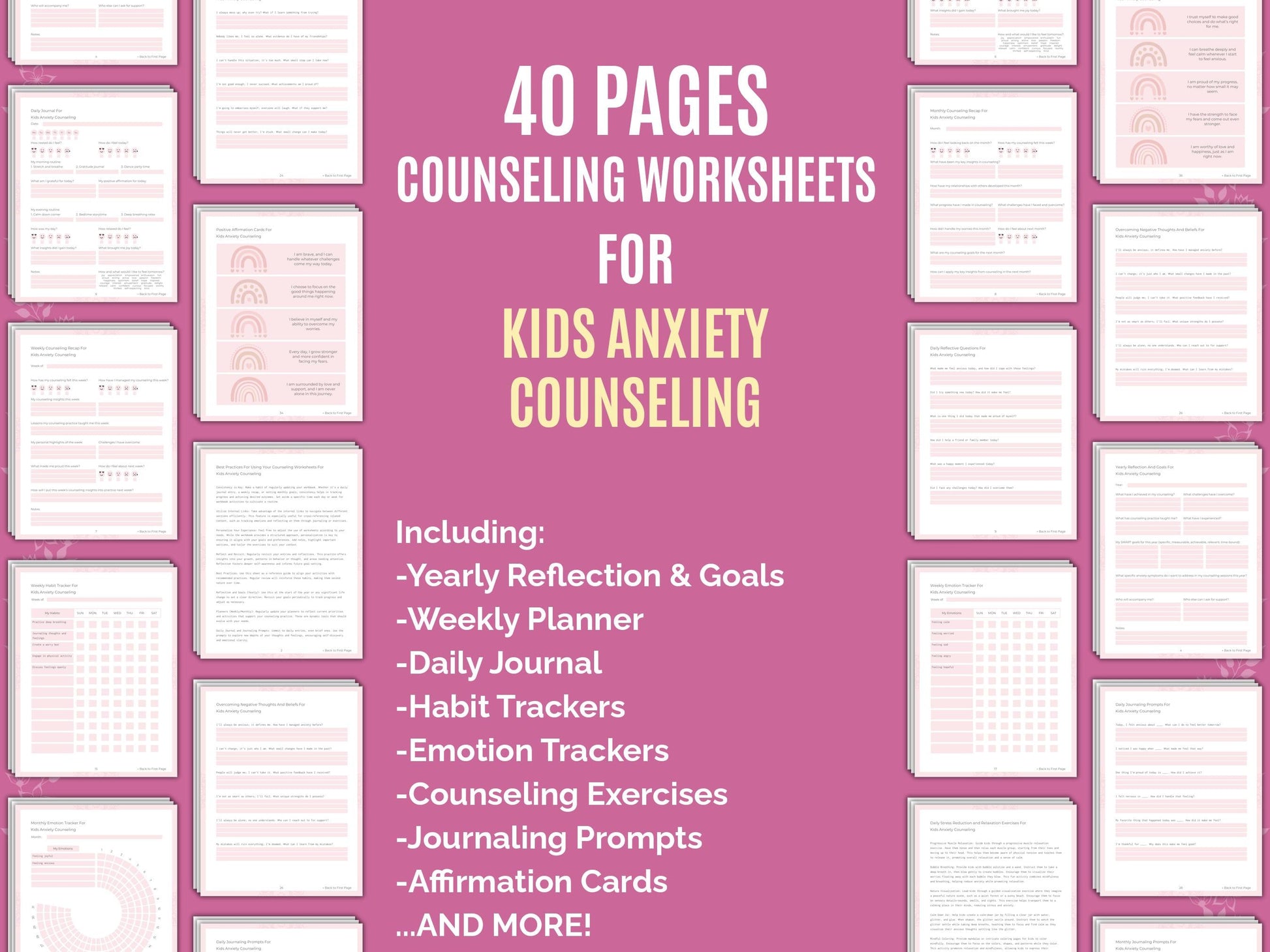 Counseling Therapist Worksheets