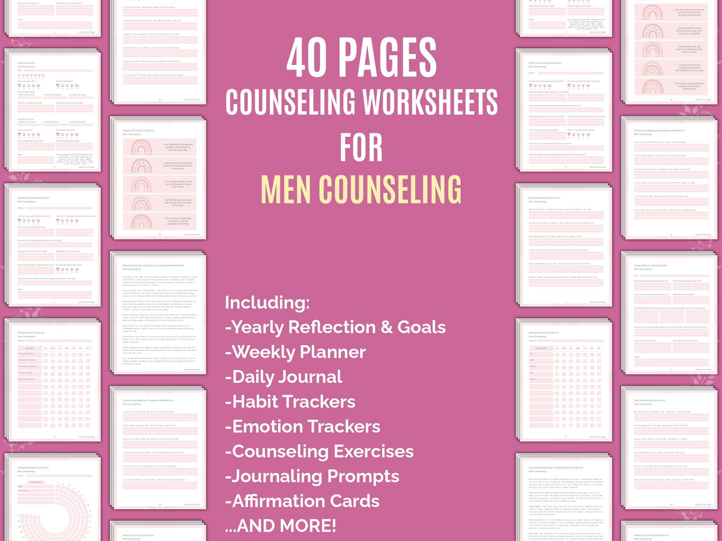 Counseling Therapist Worksheets