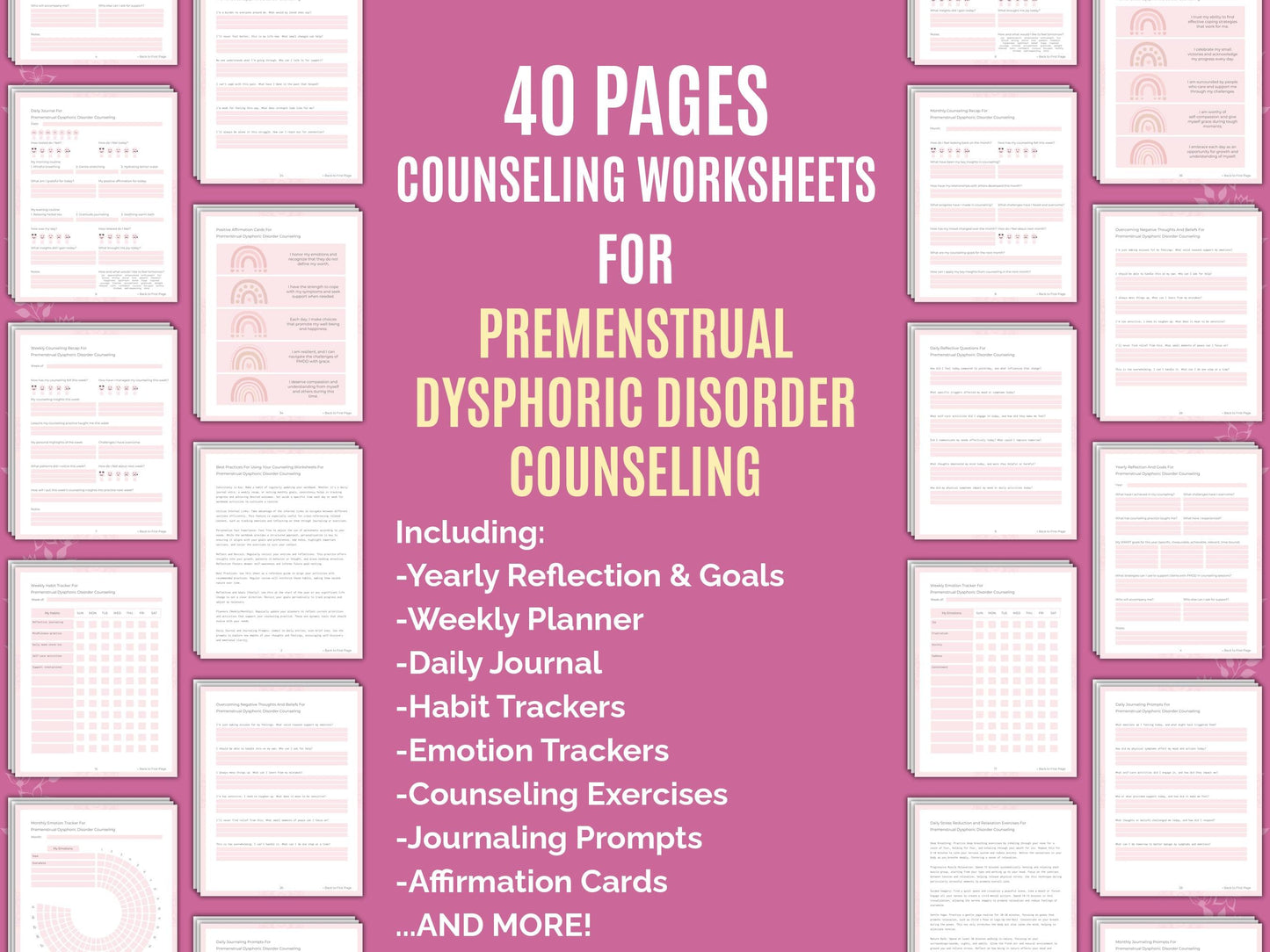 Counseling Therapist Worksheets