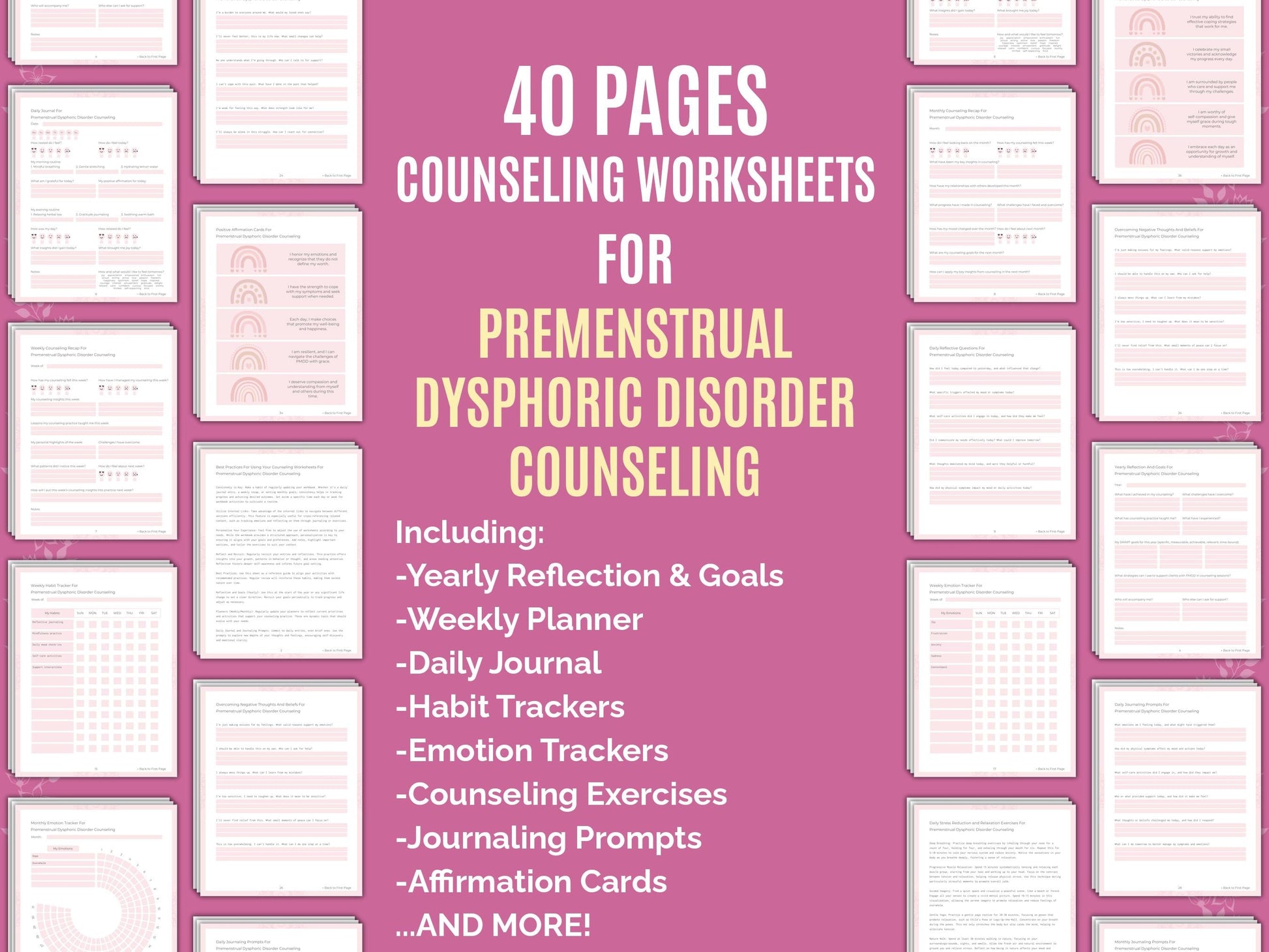 Counseling Therapist Worksheets