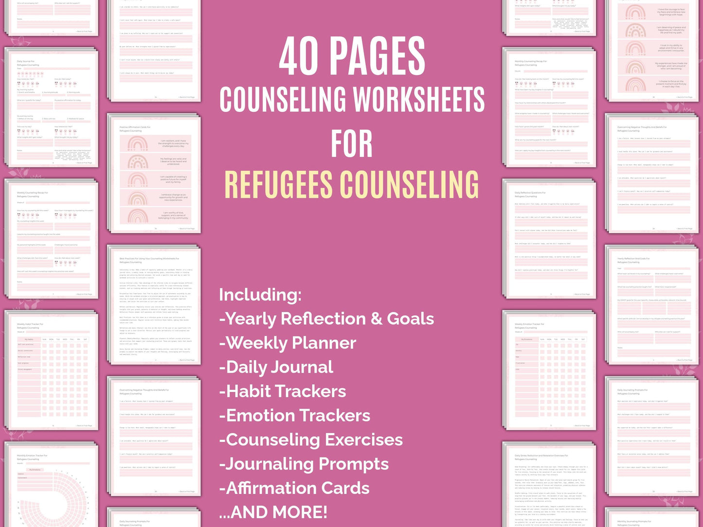 Counseling Therapist Worksheets