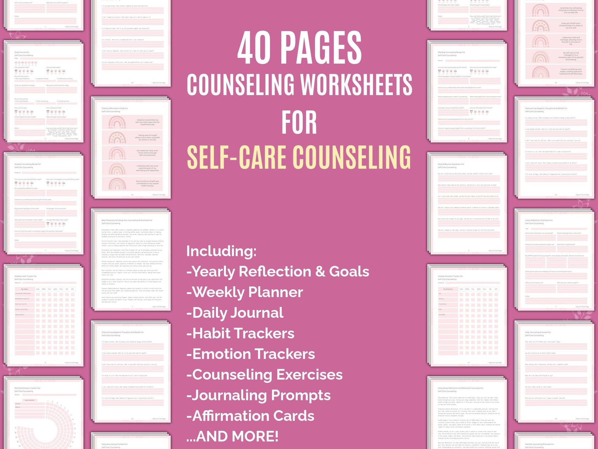 Counseling Therapist Worksheets